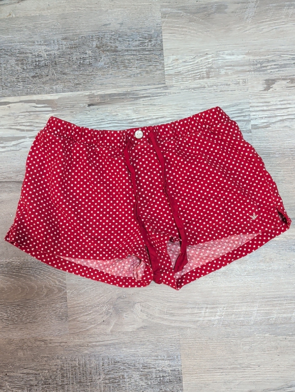 Aerie Red and White Polka Dot Lounge Shorts Size S